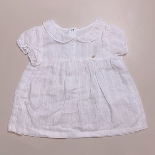Áo sơ mi Minkmui màu trắng cổ bèo size 80.90