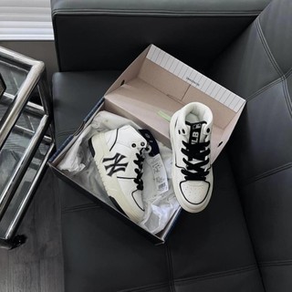 Giày Thể Thao MLB Chunky Liner High New York Yankees White Black, MLB Chunky Liner La Cao cổ hot full box bill
