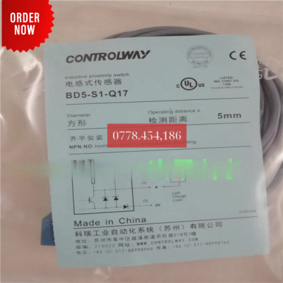 Công Tắc Tiệm Cận Cảm Ứng BD5-S1-Q17 Cảm Biến NPN Ba Dòng DC Thường Mở Cảm Biến Kim Loại Tại Chỗ