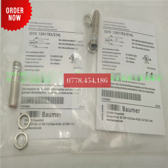 Công Tắc Cảm Ứng Igyx12n17b3/S14l Cảm Biến Cảm Ứng Bốn Chân Cắm NPN Thường Mở 10-30V