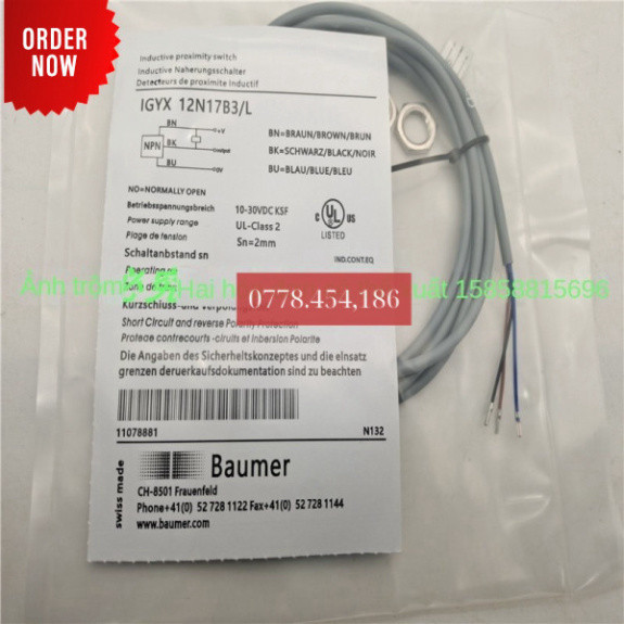 Công Tắc Cảm Biến Tiệm Cận Igyx 12n17b3/L Cảm Biến Cảm Ứng DC Ba Dòng NPN Thường Mở 10-30V