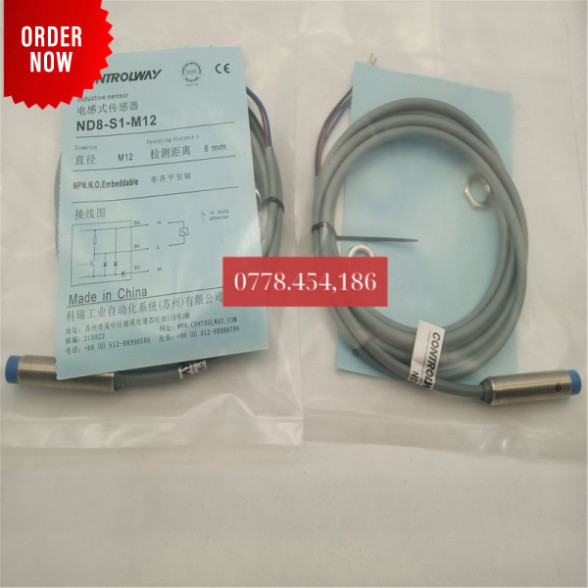 Công Tắc Tiệm Cận ND8-S3-M12 Ba Dây PNP Thường Mở ND8-S1-M12 Cảm Biến Kim Loại NPN Thường Mở Cảm Biế