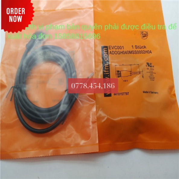 Cáp Nối M12 Evc001 Cái Đầu Thẳng Bốn Kim Dài 2 Mét Cáp Kết Nối Có Phích Cắm Thương Hiệu Mới Tại Chỗ