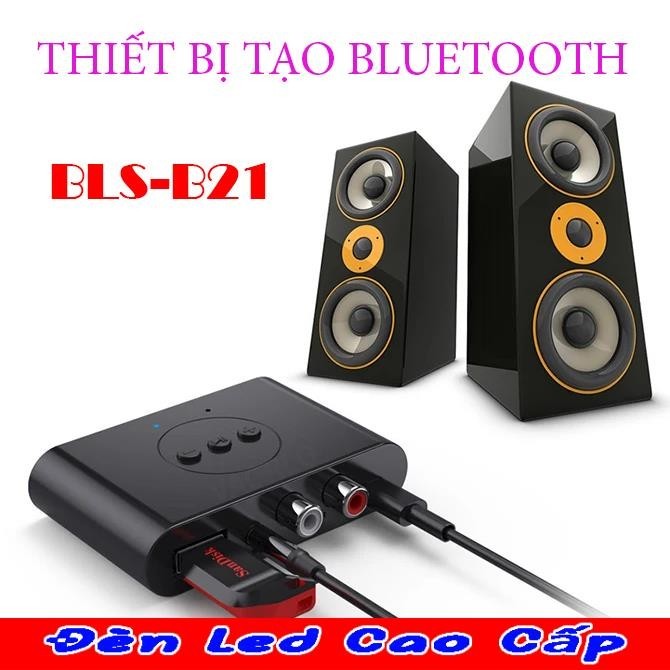 Thiết Bị Thu Bluetooth BLS-B21 Tích Hợp NFC Cho Loa Và Amply Hỗ Trợ Cổng 3.5mm, AV, USB