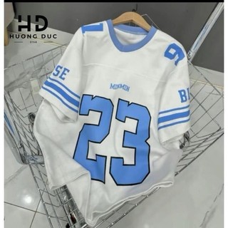 [Rẻ  Vô Địch] Áo Thun Form Rộng Cổ Tym Nam Nữ In Số 23 Chất Cotton Dày Dặn