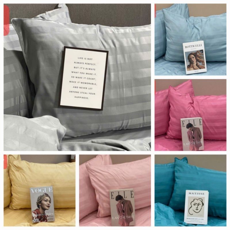 ÁO GỐI COTTON SỌC 3F