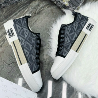 GIÀY DIO SNEAKER LOW CANVAS GREY Giày Dio Xanh Navy Họa Tiết Cắt Chéo Diamond Blade Đủ Hộp Tác Mác Nam- NỮ