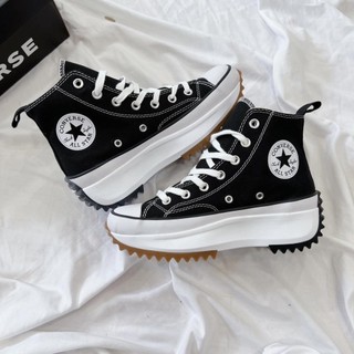 Giày Converse Run Star Hike Black -Giày Sneaker CV Run High Top cổ cao nam nữ Bản Quảng Châu Cao Cấp Full Box Bill