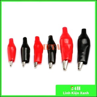 Đầu kẹp cá sấu nhiều kích thước 2.5cm/3.5cm/4.5cm đỏ/đen