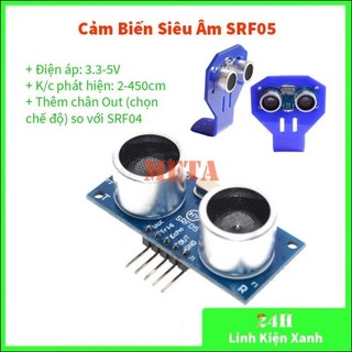 Module cảm biến siêu âm srf05, hc sr05, hc-sr05 - khung giá đỡ cảm biến siêu âm srf04/05
