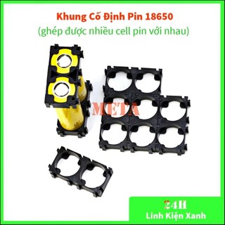 Khung cố định pin 18650 có thể ghép nhiều cell với nhau 1/2/3 pin - khung đế pin 18650