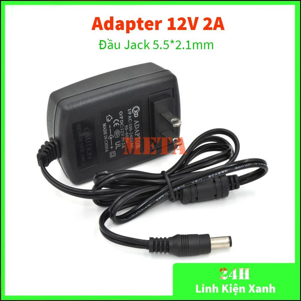 Nguồn Adapter 12V 2A Đầu Jack 5.5*2.1mm - Bộ chuyển đổi nguồn 12V 2A