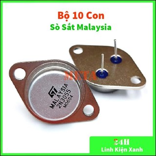 Bộ 10 con sò sắt malaysia, tran công suất ngược npn 2n3055 to-3 15a/100v