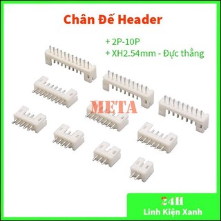 Chân đế xh2.54, header 2.54mm đực thẳng 2p-10p