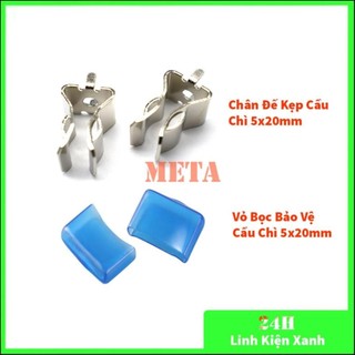 Chân đế kẹp cầu chì 5x20 mm, vỏ bọc bảo vệ cầu chì 5x20 bằng nhựa