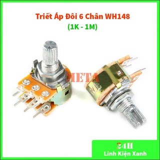 Triết áp đôi 6 chân wh148 1k 2k 5k 10k 20k 50k 100k 200k 500k 1m