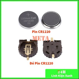 Pin cr1220 3v, đế pin cr1220