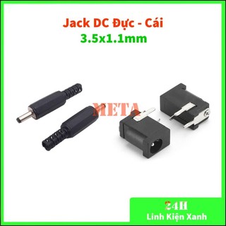Jack dc đực, cái 3.5x1.1mm - jack sạc dc 3.5x1.3mm, jack nguồn 3.5 loại đực, cái