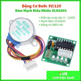 Động cơ bước 5v dc / 12v dc - mạch điều khiển động cơ bước uln2003