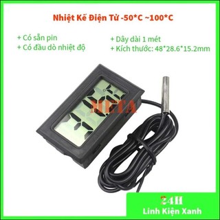 Nhiệt kế điện tử -50c có đầu dò nhiệt độ