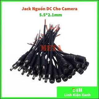 Jack nguồn DC Đực, Cái 5.5*2.1mm có dây dùng cho camera màu đen - Lõi dây đồng nguyên chất Hàng Xịn