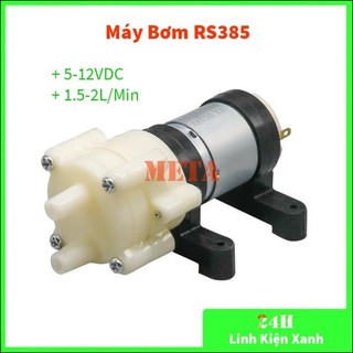 Máy Bơm 12V, RS385 5-12VDC Siêu Khỏe (1.5-2L/Min)