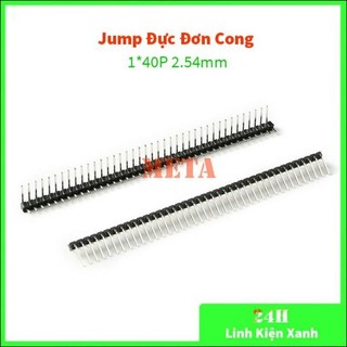 Jump đực đơn cong vuông 2.54mm 40p - jump đơn đực 2.54mm 1x40p cong vuông 90 độ