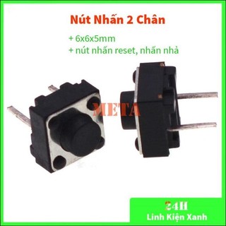 Nút nhấn 2 chân 6x6x5mm - Nút nhấn reset, nhấn nhả