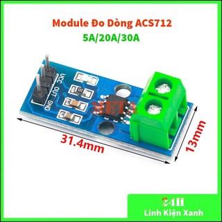 Modul cảm biến dòng điện hall acs712 5a/20a/30a - module đo dòng acs712