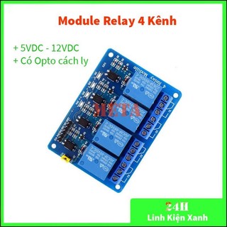 Module relay 4 kênh 5-12v có opto cách ly, relay 4 kênh 5v dc, relay 4 kênh 12v dc
