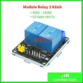 Module relay 2 kênh 5-12v có opto cách ly, relay 2 kênh 5v dc, relay 2 kênh 12v dc