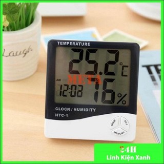 Nhiệt ẩm kế điện tử lcd htc1, htc-1, đo nhiệt độ, độ ẩm, đồng hồ báo thức