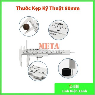 Thước kẹp kỹ thuật bằng nhựa đo 0-80mm, thước kẹp chữ F, thước mỏ vịt, đo đường kính, đo lông mày sai số +-0,05mm