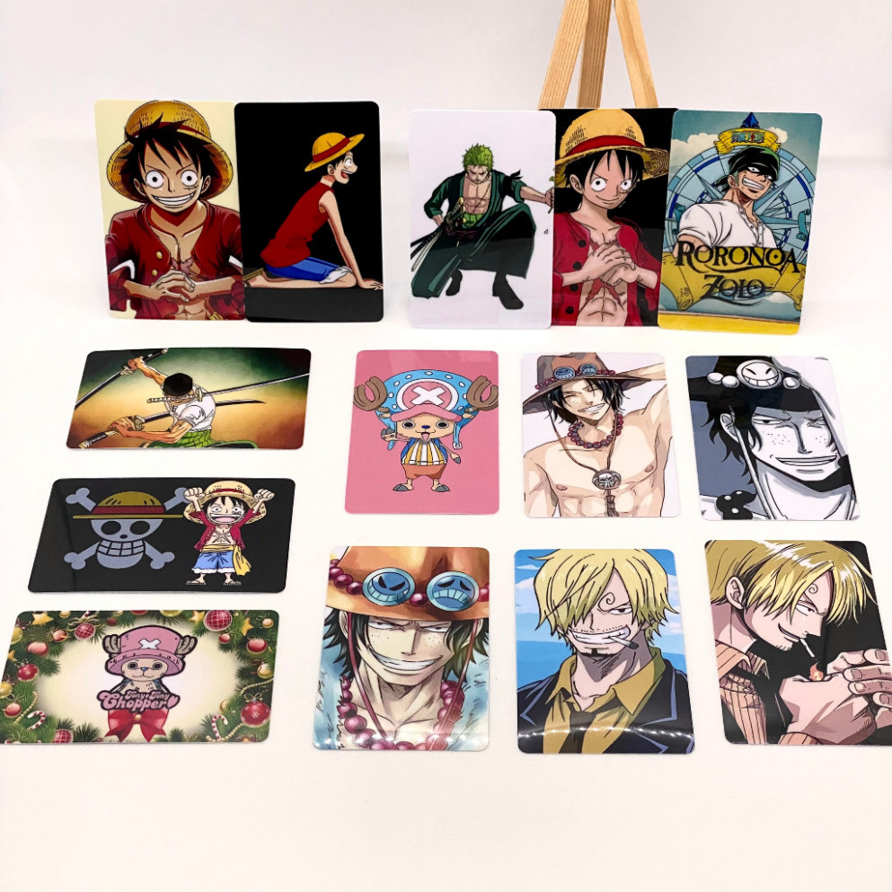 [1-50] Ảnh card bo góc One Piece thẻ sưu tầm có bóc dán Anime Manga Nhân Vật Luffy Zoro đồ 1k
