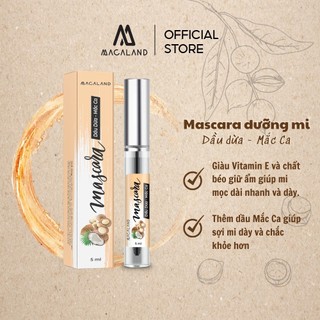 Mascara dầu dừa mắc ca nguyên chất 5ml Macaland giúp mi mọc nhanh và dày