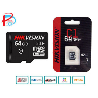 Thẻ Nhớ Micro SD Hikvision 64Gb chuẩn Class 10, Thẻ nhớ camera, Thẻ nhớ điện thoại - hàng chính hãng