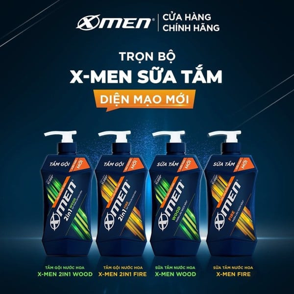 Dầu Gội X-Men Nước Hoa Wood Sạch Sâu Thơm Lâu 650gr