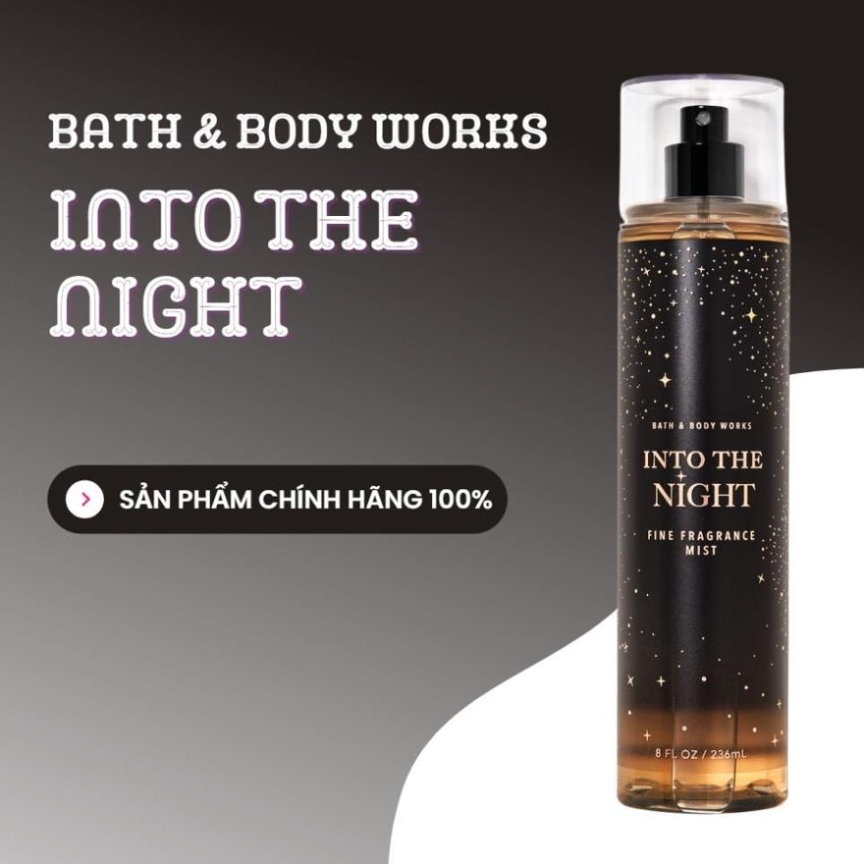 Xịt Thơm Toàn Thân Bath And Body Works Into The Night Quyến Rũ Ngọt Ngào Ấm Áp - Chai chiết 10ml