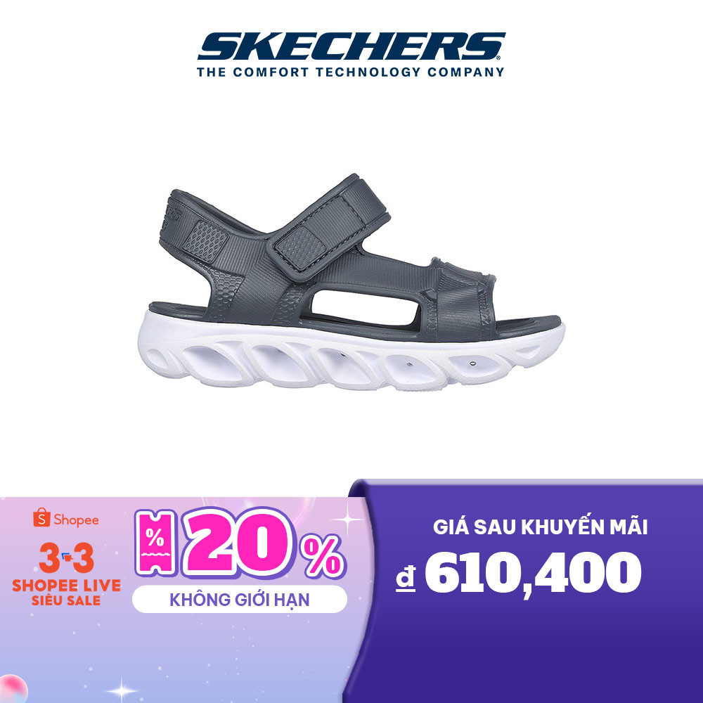 Skechers Bé Trai Xăng Đan Thường Ngày, Đi Học Foamies Hypno-Splash Sun Breaks - 406705L-CHAR (Skechers_Live)