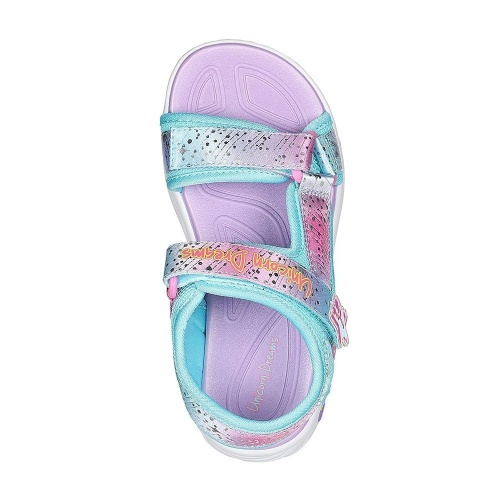 Skechers Bé Gái Xăng Đan Thường Ngày, Đi Học S-Lights Unicorn Dreams Explorer - 302682L-PRMT