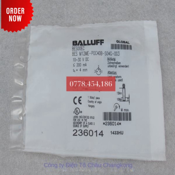 Cảm Biến Baluff Hoàn Toàn Mới Bes00ec M12ME-POC40B-S04G-003 Bes00ec