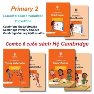 Cambridge 2nd 2021 - Global English, Primary Science, Primary Mathematics - Combo Stage 2 - tặng audio, video, teacher's