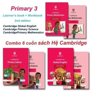 Cambridge 2nd 2021 - Global English, Primary Science, Primary Mathematics - Combo Stage 3 - tặng audio, video, teacher's
