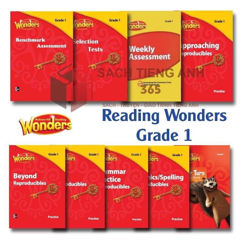 Sách - Reading Wonders - Practice - Grade 1 - bản in 9 cuốn