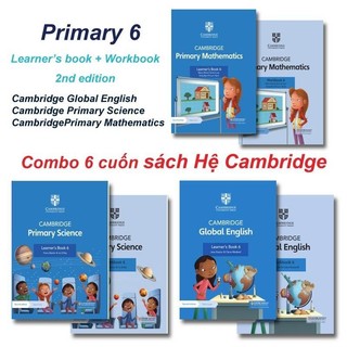 Cambridge 2nd 2021 - Global English, Primary Science, Primary Mathematics - Combo Stage 6 - tặng audio, video, teacher's