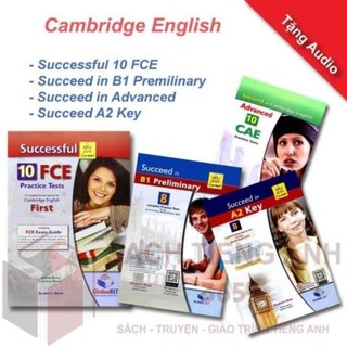 Combo - succeed a2 key, succeed in b1 premilinary, successful fce, successful cae - tặng audio