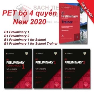 B1 Preliminary Trainer B1 Preliminary for schools - bộ 4 quyển 2020 - bản mới - Tặng Audio mp3