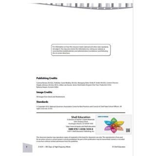 Sách - 180 Days of High-Frequency  - Từ Grade 1,2 (khổ A4)