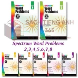 Spectrum - word problems - grade 2,3,4,5,6,7,8 - khổ a4 in màu