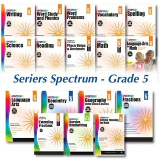Spectrum: Math, Reading,Cursive Handwriting, Geography, Science, Place Value & Decimals,...